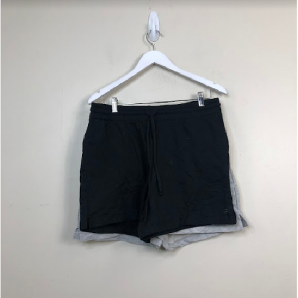 Danskin Women's Soft French Terry Pull-On Mid-Rise Short 2-Pack Black/Gray M - Picture 4 of 5